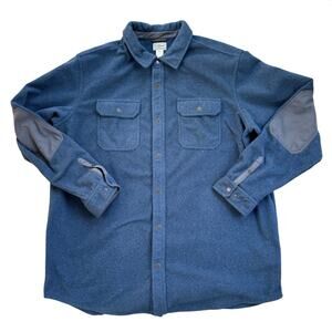 L.L. Bean Allagash Fleece Shacket Blue Sz XXL Tall
